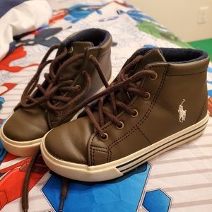 Polo Leather High Top Sneakers sz 10t